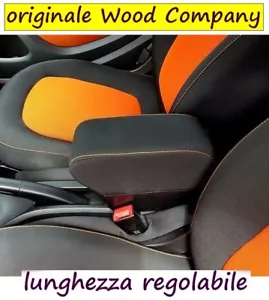 Bracciolo SMART FORTWO FORFOUR EQ -TESSUTO NERO CUCITURE ARANCIO mittelarmlehne - Imagen 1 de 6