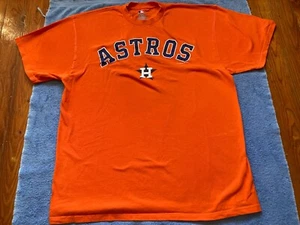 Houston Astros T-Shirt Mens XL GENERAL MERCHANDISE Orange Short Sleeve MLB - Picture 1 of 12