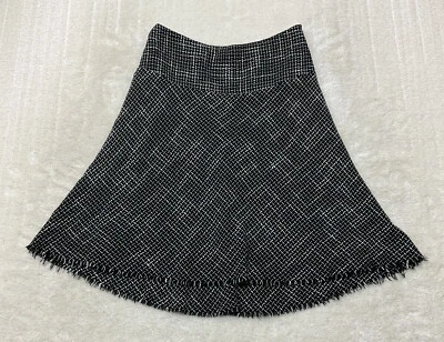 Falda Aline Sunny Leigh Mujer Talla 6 Negra Blanca Estampado Foto 1 de 4