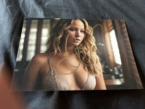 Actress JENNIFER LAWRENCE Signed 4x6 SEXY Photo AUTOGRAPH 1A - Picture 1 of 1