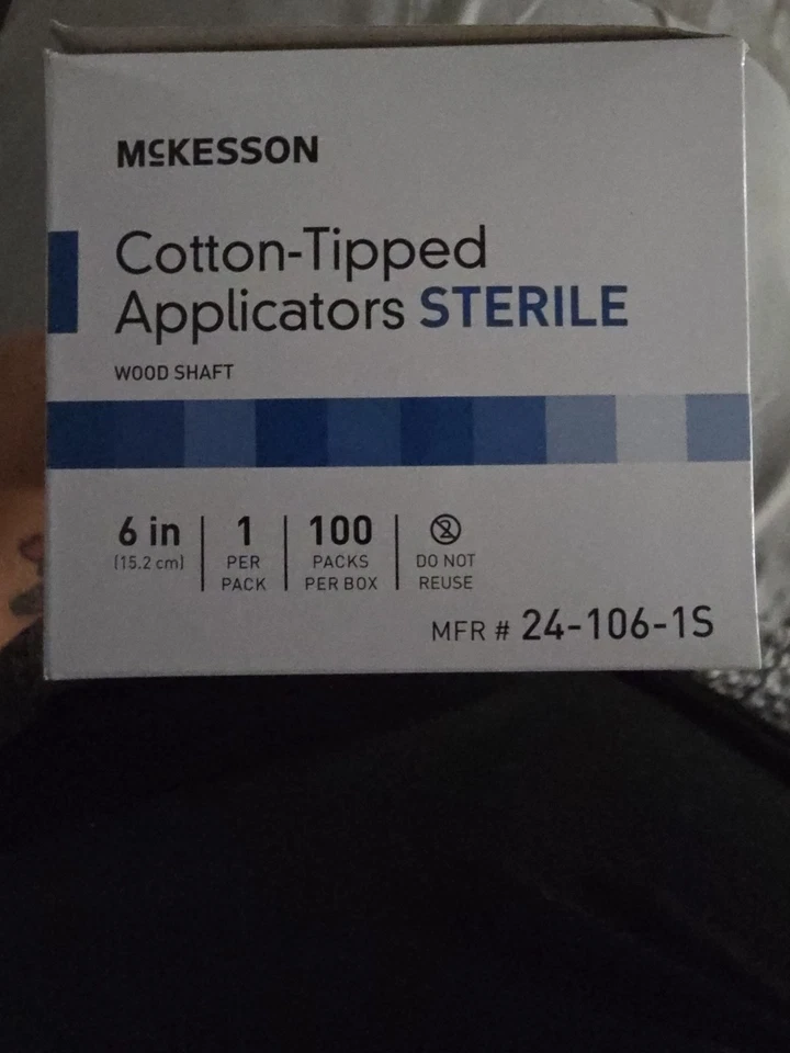 6 pulgadas Paquete de 100 aplicadores estériles con punta de algodón (3 cajas = 300 unidades) Foto 1 de 1