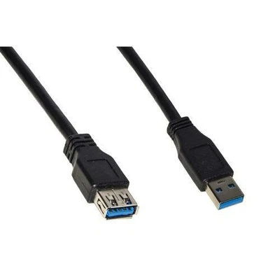Link Cavo Prolunga USB 3.0 Maschio Femmina Rame 1.8m Nero SuperSpeed 5Gbps - Immagine 1 di 2