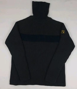 Vintage 90s Polo Jeans Ralph Lauren Thick Ribbed Cotton Knit Turtleneck Sweater  - Picture 1 of 5