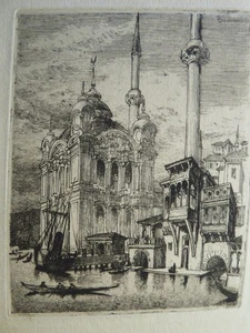 Pierre Juste BOURMANCÉ (1845-1893) GRAVURE ORIGINALE MOSQUÉE ISTANBUL TURQUIE - Imagen 1 de 5