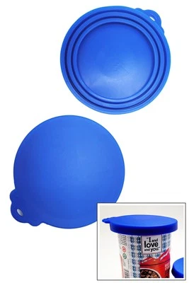 PACK de 2 tapas de latas de comida para mascotas de ajuste universal Simply Good - 100 % silicona Foto 1 de 4