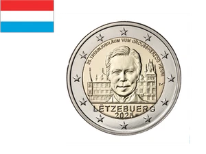 2€ Euros Commémorative Luxembourg 2025 "25 Ans Trône Grand-Duc Henri" - Picture 1 of 1