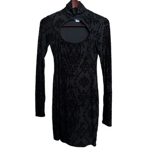 MM transparentes schwarzes Samtkleid Größe M - Bild 1 von 4