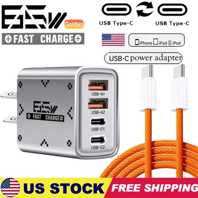 Cargador de pared USB tipo C de carga súper rápida de 65 W para teléfono Samsung iPhone Android Foto 1 de 4