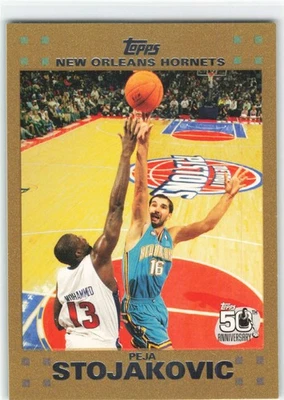 2007-08 Topps Peja Stojakovic #26 GOLD /2007 - New Orleans Hornets - Image 1 of 2