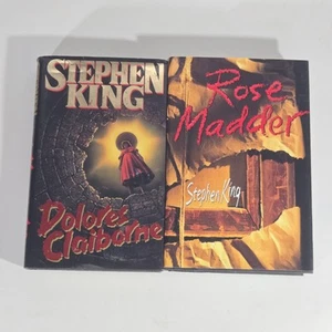 Stephen King 1st Ed. HC Lot of 2 Rose Madder/Dolores Claiborne - Foto 1 di 11