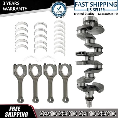 1.6L Engine Crankshaft Con Rods & Bearing Kit for 2010-18 Hyundai Accent Kia Rio - Image 1 of 4