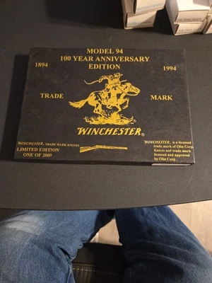 NUEVO DE LOTE 1994 WINCHESTER “Modelo 94” 100 Aniversario JUEGO DE 3 CUCHILLOS A JUEGO EE. UU. Foto 1 de 4