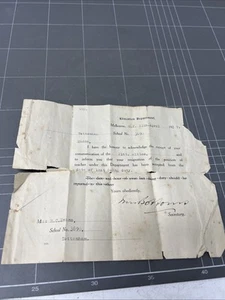 VINTAGE EDUCATION DEPARTMENT LETTER 1929 TOTTENHAM SCHOOL 3890 EVANS - Bild 1 von 4