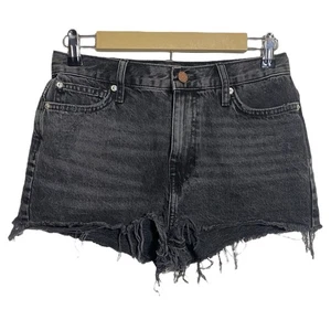 BDG Pantaloncini Denim Donna 26 Nero Vita Alta Ragazza Taglio Urban Outfitters - Foto 1 di 8