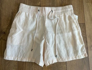 Neu James Perse Los Angeles hellrosa 100 % Leinen Damenshorts Größe 0 US XS 195 $ - Bild 1 von 3