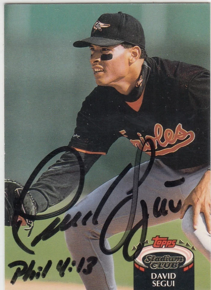 David Segui Topps Stadium Club 1992 en persona automático #783 - Baltimore Orioles Foto 1 de 1