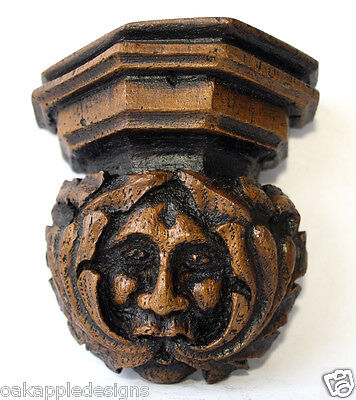 Green Man Corbel Medieval Reproduction Carving English Heritage Hand Made Gift   • 12.99£