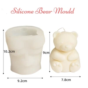 Silicone Chubby Bear Mould Chocolate Ceramic Soap Candle Clay Resin Home Decor - Picture 1 of 1