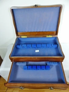 FLATWARE or CUTLERY CHEST BOX WALNUT 12 PLACES FORMAL w DRAWER BY unbranded DD84 - Imagen 1 de 8