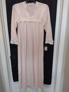 Vintage Christian Dior Nachthemd hellrosa weiches Nylon mit Spitze Gr. Medium Neu mit Etikett - Bild 1 von 10