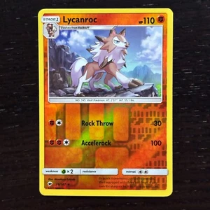 Lycanroc 76/147 Pokemon Burning Shadows Sun & Moon Reverse Holo Rare Card NM - Picture 1 of 2