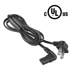 6ft UL AC Power Cord Cable For Samsung UN55TU8300FXZA UN58MU6071F L-type 2-prong - Picture 1 of 5