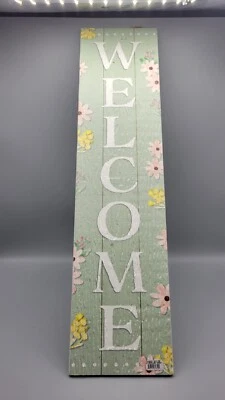 Myword! Stand Out Tall Hanging Standing Sign "Welcome- Green" 24"x6" - Image 1 of 4