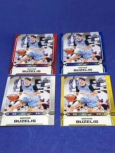 (5) Alfombrillas Hoja 2022 Buzelis Plata Rojo Azul Amarillo y Púrpura Tarjetas B-6 Bulls - Imagen 1 de 2