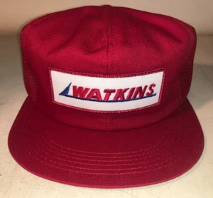 Vintage Watkins Red Snapback Trucker Hat America's Legend USA NOS New Cap *Read* - Bild 1 von 6