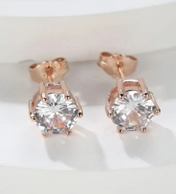 PENDIENTES DE CRISTAL RELLENOS DE ORO ROSA 18K HECHOS CON CRISTALES DE SWAROVSKI RG58 Foto 1 de 3