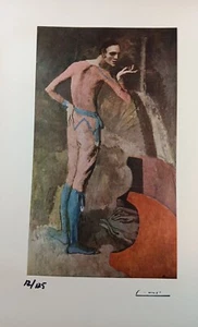 Pablo Picasso Original Signed Print 1905 The Actor Hand-Tipped Vintage Art - Picture 1 of 10