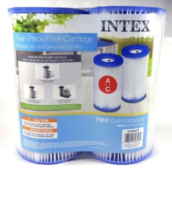 Intex Swimming Pool Filter Cartridge A Or C (Twin Pack) 29002T - Picture 1 of 6