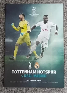 Tottenham Hotspur V Real Madrid Champions League programme. November 1st 2017 - Picture 1 of 1