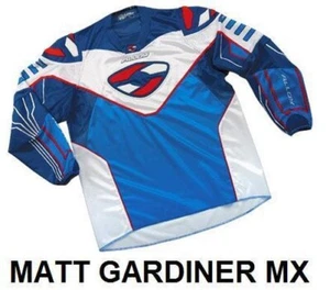 Alloy MX Motocross Motorrad Jersey Shirt 04 SX Blau/ Weiß/ Marine/ Rot XL - Bild 1 von 1