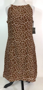Vestido sin mangas estampado animal jirafa colección Merona nuevo con etiquetas talla 6 - Imagen 1 de 12