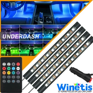 Tira de luz LED RGB para automóvil atmósfera interior 36SMD lámpara de neón control remoto - Imagen 1 de 7