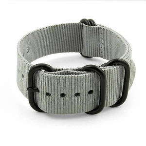 StrapsCo Nylon Military Watch Strap Band w/ Heavy Duty Matte Black Rings - Picture 1 of 45