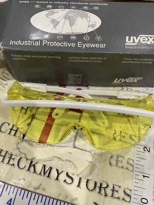 New UVEX Astrospec 3000S Patriot Frame Amber Lens Safety Glasses Made In USA - Image 1 of 4