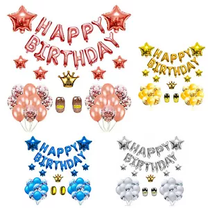 Happy Birthday Luftballonset Geburstag deko Partyset Hochzeit Jubiläum Vivi Idee - Bild 1 von 14