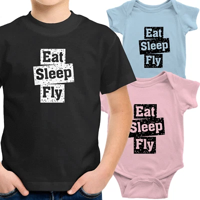 Funny Plane Flying Toddler Kids Boy Youth Tee T-Shirt Infant Baby Bodysuit Gift - Image 1 of 4
