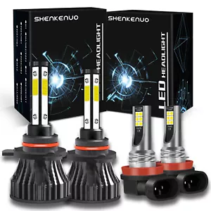 For Buick LaCrosse 2014 2015 2016 4PC 9012 LED Headlight Bulbs H11 Fog Light Kit - Picture 1 of 14
