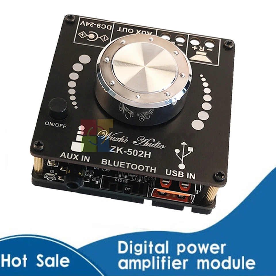 TPA3116D2 HIFI Bluetooth 5.0 USB Digital Power Amplifier Board 50WX2 Stereo AMP - Image 1 of 1