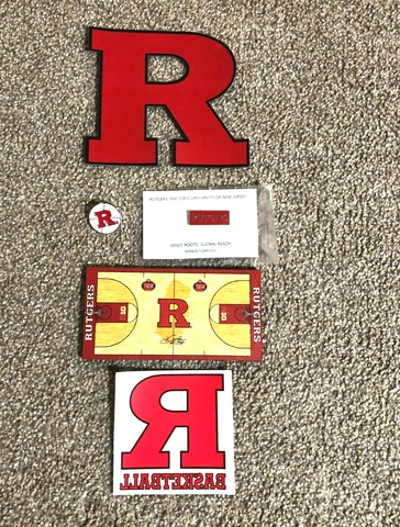 RUTGERS BASKETBALL / BASEBALL MAGNET & LAPEL PIN LOT 5X - GREG SCHIANO BONUS LOT Cover