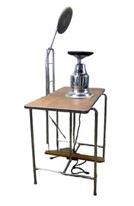 Fabulous VTG Industrial RARE Art Deco Chrome Hat Maker STEAMER Millinery Table - Picture 1 of 12