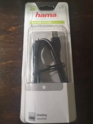 hama USB Kabel 3.0 Micro-B/USB-A 0,75m Schwarz m/m Neu  - Bild 1 von 2