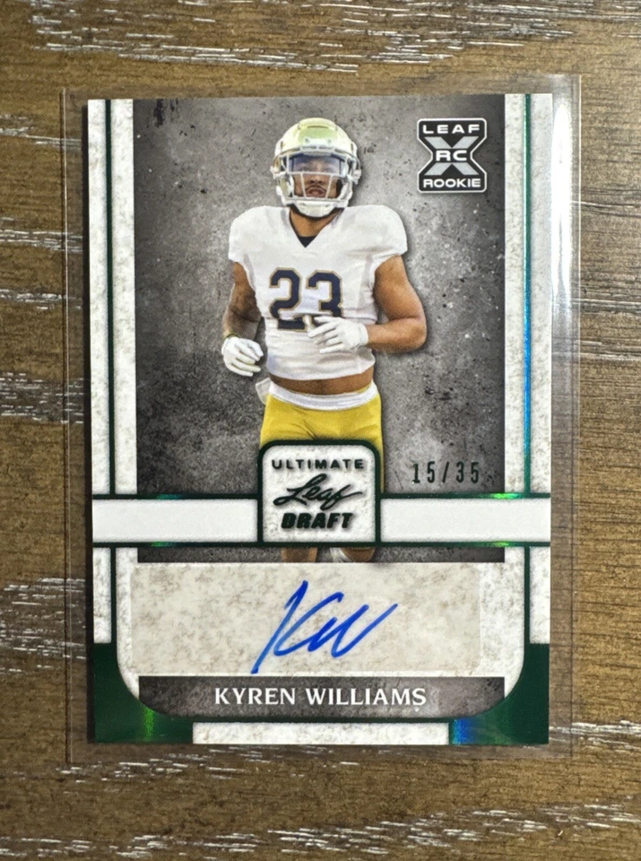 2022 Kyren Williams XRC Leaf Ultimate Draft #BA-KW2 Emerald Auto /35 - Image 1 of 2
