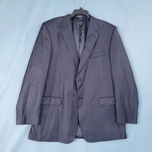 Jones New York Men's 2 Button Sport Coat Lined Navy Blue Size 46L - Picture 1 of 13
