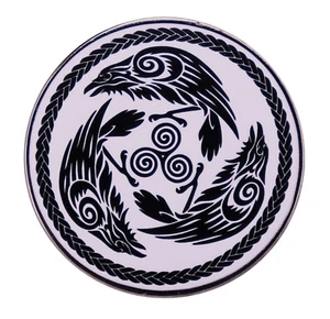 Alfiler Morrigan Cuervo Cuervo Irlandés Celta Nórdico Vikingo Símbolo Badb Destino 1,2 - Imagen 1 de 4