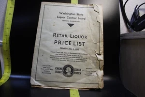 Retail Liquor Price List Effective Jan 1st, 1960 State Liquor Control Board - Bild 1 von 3