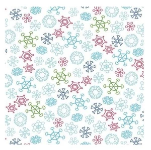 Christmas Fabric - Frosty Snowman Snowflake White - QT Quilting Treasures YARD - Picture 1 of 1